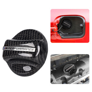 Bmw – bouchon de réservoir de carburant en Fiber de carbone, couvercle décoratif M Performance 73mm x 72mm pour modification de voiture - Product Image 3