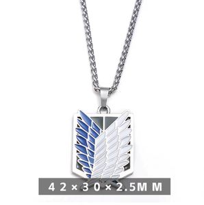 สร้อยคอจี้โลหะโจมตีชาวเชี่ยน2แบบพร้อมกล่องของขวัญคอสเพลย์ตัวละครคอสเพลย์สร้อยคออนิเมะผู้ชายผู้หญิง - Product Image 3