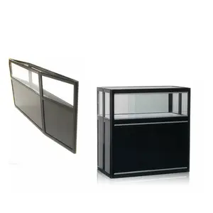 Portable Exhibition Glass Display Counter Cabinet Foldable Display Cabinet Showcase For Booth Display