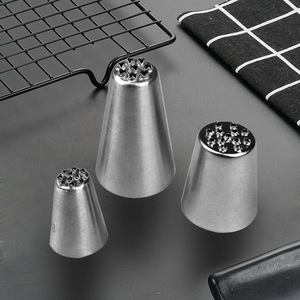 Embouts de pâtisserie en acier inoxydable 304 (petites, moyennes et grandes tailles) pour gâteaux Mont Blanc et douilles à crème - Ensemble d'outils de pâtisserie - Product Image 1