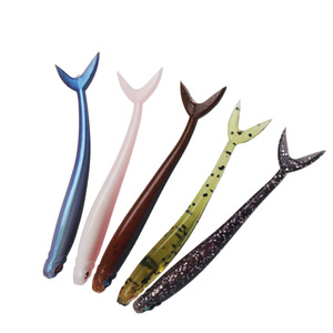 Señuelo de Pesca Suave, Paquete de 45 Unidades, Señuelo Artificial Biónico de Cola de Horquilla para Pesca de Lubina, Señuelos Suaves para Agua Dulce YJ-L-13 - Product Image 5
