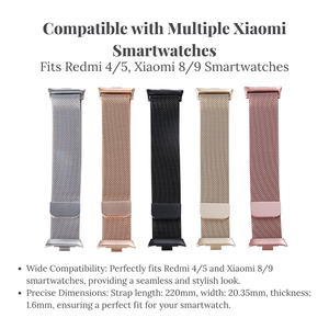 Dây đeo đồng hồ Xiaomi 20.35mm thép không gỉ 430 khóa từ tính, dây đeo đồng hồ dài 220mm dành cho Redmi 4 5 Xiaomi 8 9 - Product Image 6