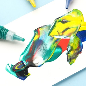 Set di 6 Colori da 6ml per <span class=keywords><strong>Pittura</strong></span> a Dita per Bambini, <span class=keywords><strong>Pittura</strong></span> e Disegno Artistico, Vernice Acrilica <span class=keywords><strong>Lavabile</strong></span> per Asilo - Product Image 4