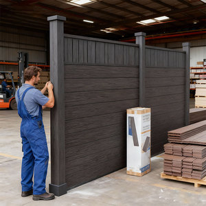 Eenvoudig Te Monteren Tuin Waterdicht Brandwerend Hout Kunststof Composiet <span class=keywords><strong>Wpc</strong></span> Hek Paneelplaten Poort Privacy <span class=keywords><strong>Wpc</strong></span> Hek Paneel Buiten - Product Image 3