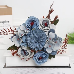 FL-390 artificielle Rose Simulation Rose Bouquet pour mariage salon balcon décoration murale fête des mères noël - Product Image 6
