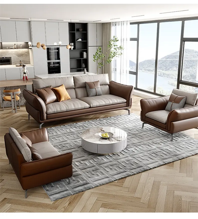 Meijia sofá de luxo moderno e popular, mais novo design nórdico, elegante, moderno, 1 2 3 lugares, sala de estar, para relaxar, conjunto de sofá personalizado