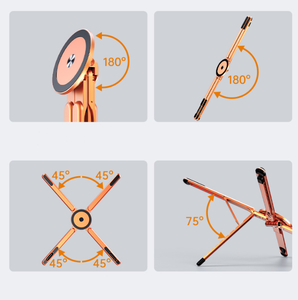 Soporte Ajustable para Portátil 5 en 1, Novedad 2026, Plegable, Ergonómico, Trípode Universal, Rotación de 360 Grados, Magnético, Color Naranja E05 - Product Image 3