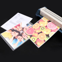 Film de plastification thermique transparent Foska pour machine à plastifier, pour fournitures de bureau et scolaires