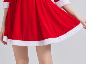 El Mejor Vestido Sexy de Santa Claus para Mujer, Inspirado en Películas y Series de TV, Disfraz Rojo con Capucha para Fiesta, Poliéster Digital - Product Image 5