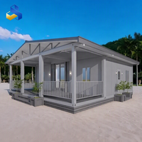 Maison Extensible 20/40 pieds, 2/3 Chambres, 1 Salon, Sanitaire Intégré, Isolée, Pliable pour Habitation Préfabriquée
