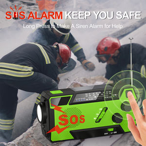 Radio Meteorológica Portátil AM/FM NOAA y Linterna de Emergencia para Desastres y Huracanes, con Manivela, Energía Solar, para Campamento al Aire Libre - Product Image 5