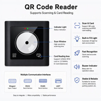 Scanner de Code QR lecteur de contrôle d'accès NFC RS232 RS485 TTL 125Khz RFID extérieur Wiegand26/34 lecteur de Code QR contrôle d'accès
