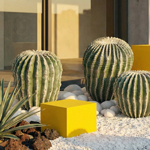 Cactus Artificiale Dorato a Forma di Sfera, Realistico, di Alta Qualità, Ecologico, Durevole, Resistente all'Acqua, per Interni ed Esterni, Casa e <span class=keywords><strong>Giardino</strong></span> - Product Image 4