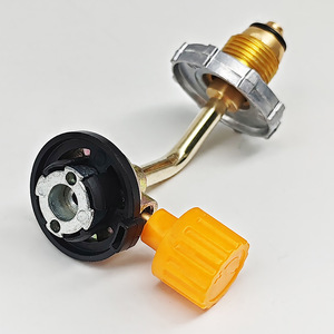 Portable Gas <b>Stove</b> Butane Refill Valve Brass One Piece Camping Outdoor Use Manual Operation - Product Image 1