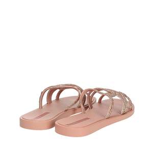Sandales d'été Ipanema pour femmes, tongs basses à lanières scintillantes roses - Product Image 3