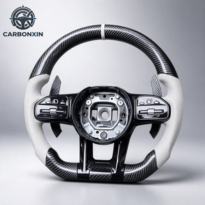 Volante de coche en oferta para Mercedes-Benz, fibra de carbono y cuero, GLE, Clase E, CLS, C200, W218/W219, Clase S, W221 - Product Image 1