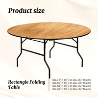Table pliante en contreplaqué, table ronde pliable en bois, table multifonctionnelle, table de salle à manger, table de bureau, mobilier OEM personnalisé