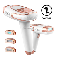 Série d'épilation sans fil IPL OEM ODM avec 3 accessoires pour le visage, le maillot, les aisselles et technologie de capteur de contact cutané