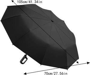 Sombrilla Plegable Automática de Protección Solar, 8 Varillas, 190T Pongee, Regalo Empresarial, Doble Uso, para Sol y Lluvia - Product Image 2