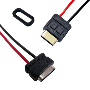 Không thấm nước nữ Chassis nối Loại C hàn cáp 2 lõi tích cực và tiêu cực sạc Ổ cắm USB3.1 giao diện 2P - Product Image 3