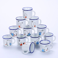 Produit en gros tasse à café personnalisée 12oz Sublimation blanche ronde pleine tasse unie tasse personnalisée pour boire