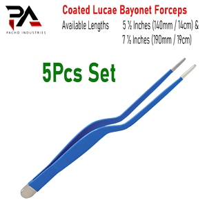 Pinces à baïonnette Lucae non conductrices de qualité allemande, à pointes dentelées, 5 1/8 et 7 1/2 pouces, électrochirurgicales, bipolaires, pour ORL - Product Image 3