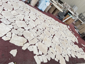 Ngoài trời lát ngẫu nhiên điên flagstone tự nhiên <span class=keywords><strong>travertine</strong></span> chia paver gạch lát sàn cho sân vườn - Product Image 3