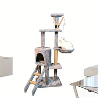 Arbre à chat avec structure d'escalade, grande griffoire en sisal, planche à griffer, favorise le saut et l'escalade, maisonnette pour chat, DEM/DOM disponible