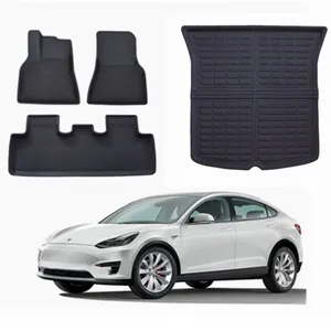 Luxury Carpet Car Floor Mat Supplier 3D TPR XPE Tesla Model Y Car Mat