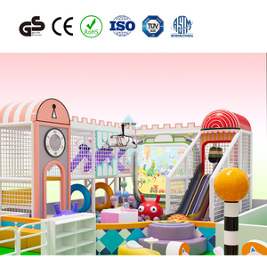 Equipo de patio interior comercial Área de juegos de espuma y plástico con cuerdas de trampolín Instalaciones de escalada - Product Image 3