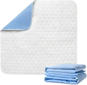 Pee Pads For Adults Non-Slip Chuck Pads Quilted Bed Pads For Incontinence Washable Reusable Incontinence Sheet Protector