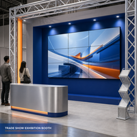 Layar Video Wall LCD IPS 46 Inci dengan Bezel 3.5mm, Kontroler Matrix Splicing, Kecerahan 700cd/m untuk Stan Pameran Dagang