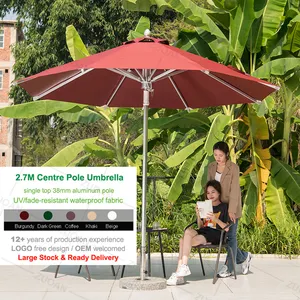 2023 melhor venda impermeável 9ft alumínio rom pátio ao ar livre guarda-chuva grande jardim