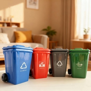 Mini poubelle en forme <span class=keywords><strong>de</strong></span> <span class=keywords><strong>tasse</strong></span> avec couvercle et cuillère, joli bac à déchets pour café, lait ou <span class=keywords><strong>thé</strong></span>, cadeau amusant pour le bureau, style recyclage, vaisselle. - Product Image 3