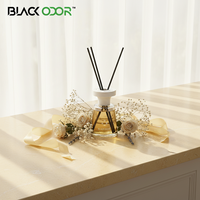 Diffuseur de bureau en verre solide NOIR - Évaporation naturelle, élimination des odeurs, parfum longue durée, style moderne, sans électricité