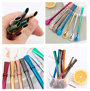 Pajita de acero inoxidable 304 personalizada para Yerba Mate, filtro de metal reutilizable, tamiz de pajita, Bombilla dorada, Pajita de calabaza de <span class=keywords><strong>alpaca</strong></span> mate - Product Image 3