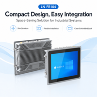 Computadora con Pantalla Táctil de 10.4 Pulgadas Sin Ventilador, CPU J6412 N100 I3-4005U, Doble LAN, COM, USB, HD, HMI, Panel de Control Industrial