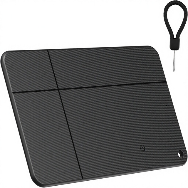 MiLi MiCard GPS Navigation Wallet Tracker Card for Android IOS Phones Find My App Wireless Rechargeable Locator Black 1PC for