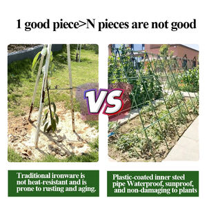 פלסטיק מתכווננת הימור פיפונים חפיסת מתכת צמח טבעת גן רליס כף יד עגבנייה ספירלה כלובים ספירלה - Product Image 6