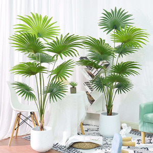 Grand éventail tropical simulation de palmier <span class=keywords><strong>plante</strong></span> verte arbre en pot en gros plancher <span class=keywords><strong>intérieur</strong></span> <span class=keywords><strong>plante</strong></span> aménagement paysager faux bonsaï ornements - Product Image 6