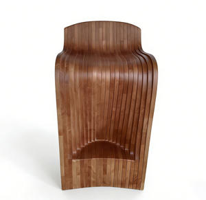 A00 Curved One-Piece Wood Slice Bar Stool with Modern Design <b>for</b> Home Office Warehouse Home Bar/Caf/Restaurant - Product Image 4