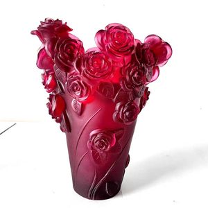 <span class=keywords><strong>Vaso</strong></span> da Tavolo in Cristallo <span class=keywords><strong>con</strong></span> Design a Rilievo di <span class=keywords><strong>Rose</strong></span> in Stile Art Déco, Vendita all'Ingrosso, Design Unico per Matrimoni e Decorazioni per la Casa - Product Image 1