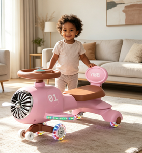 Voiture à bascule pour enfants en forme d'<span class=keywords><strong>avion</strong></span>, avec musique et roues lumineuses, prix d'usine, <span class=keywords><strong>vente</strong></span> en gros - Product Image 1