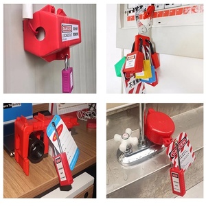<span class=keywords><strong>Cadenas</strong></span> de sécurité industriel AJF <span class=keywords><strong>à</strong></span> <span class=keywords><strong>clé</strong></span> unique avec anse en acier, anti-poussière, pour blocage et étiquetage, codage laser personnalisé et étiquette - Product Image 6