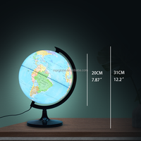 Globe terrestre lumineux STEM, lampe globe éducative interactive, globe terrestre lumineux
