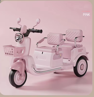 Nueva Motocicleta Eléctrica Triciclo para Niños de 2 Años con Batería de 6.7V, Doble Tracción y 2 Asientos, Gran Venta