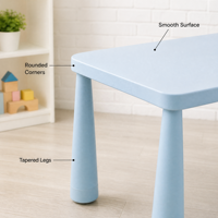 Table d'activités pour enfants MULIGNA, protection de l'environnement, bureau de jeu pour enfants, table en plastique pour l'école, le parc, la maternelle