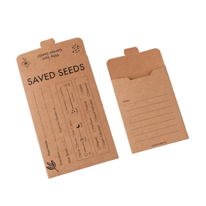 Venta al por mayor de fábrica, bolsa de saco de semillas de papel Kraft marrón personalizada, embalaje de semillas de frutas y verduras con impresión de estampado - Product Image 2