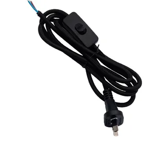 2 Pin AU Plug + 1.1M 2*0.75mm Braided Cable + ON-OFF rocker Switch + 0.7M 2*0.75 mm Braided Cable Power Cords for Lamp