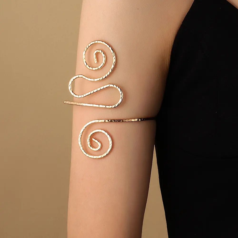 New Fashion High Quality Arm Bracelet Jewelry Gold Plated Geometric Arm Cuff